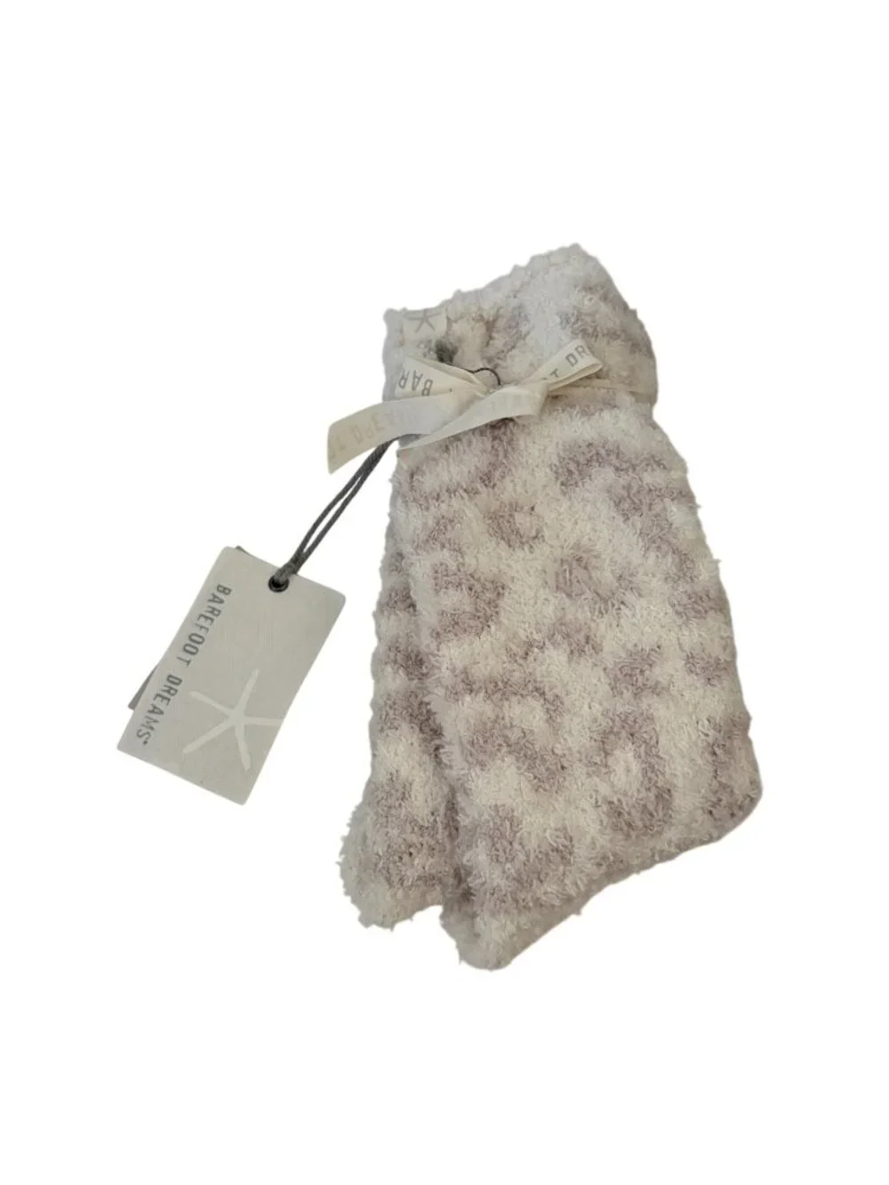 Barefoot Dreams OS Cream/Stone CozyChic Women’s Barefoot In The Wild Socks NWT